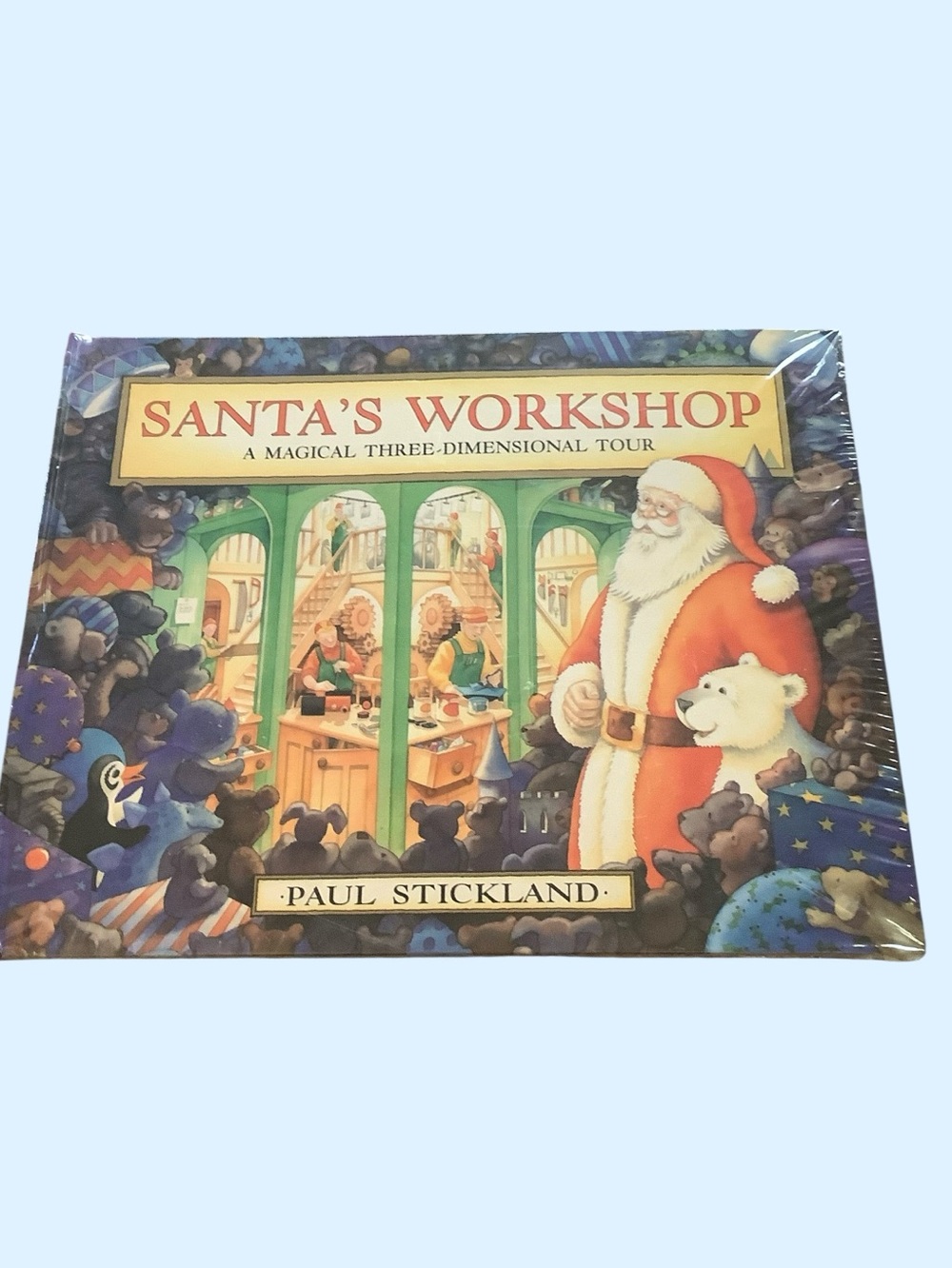 Vintage Santa's Workshop A Magical Three Dimensional Tour Kids Book New